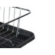 FLAT BLACK DISH DRAINER WITH TRAY CONTAINER