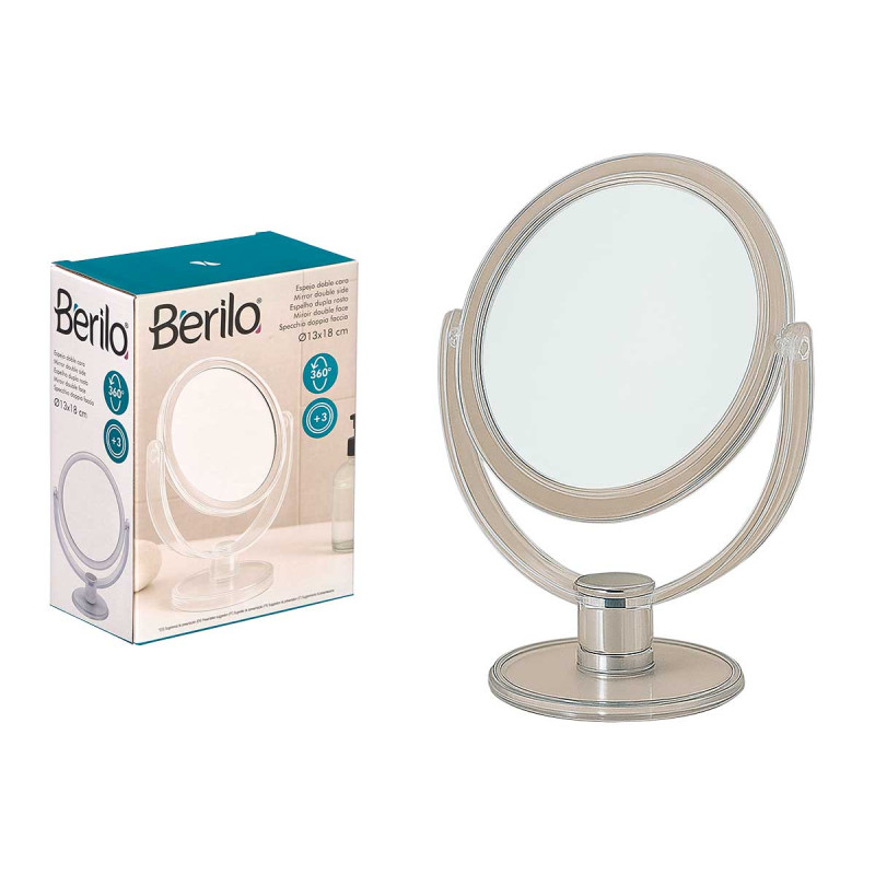 SPECCHIO A CAVALLETTO DOPPIO LATO TRASPARENTE