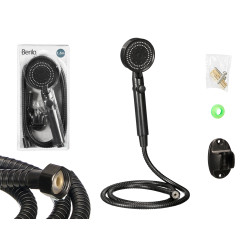 TUBO DOCCIA 1,5 M NERO