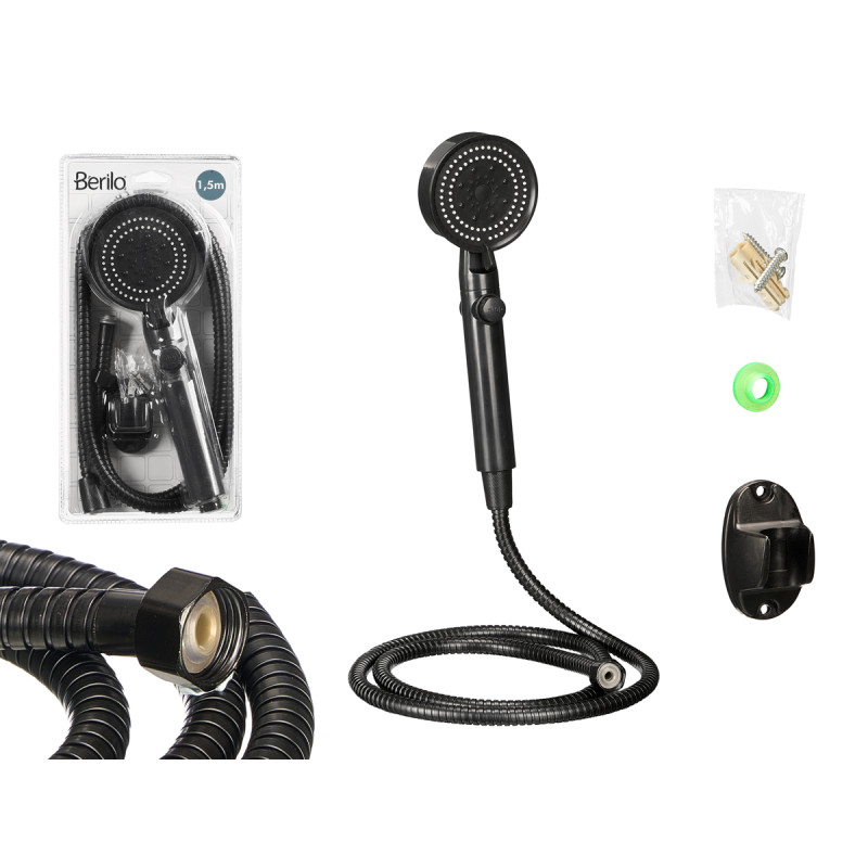 SHOWER HEAD HOSE 1,5M BLACK