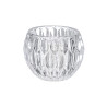 GLASS DIAMOND CANDLE HOLDER BIG