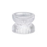 GLASS CANDLE HOLDER DOUBLE BOWL