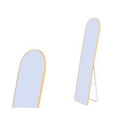 OVAL MIRROR GOLD STAND