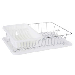 ÉGOUTTOIR PLAT BLANC AVEC BAC DE RÉCEPTION