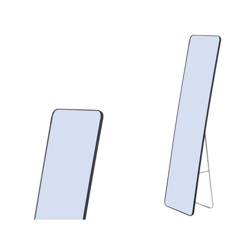 RECTANGULAR MIRROR BLACK STAND