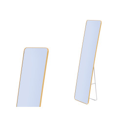 RECTANGULAR MIRROR GOLD STAND
