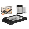 GRILLE-PAIN RECTANGULAIRE NOIR PLAT 600W