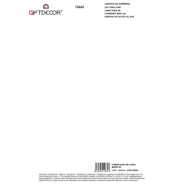 SALT TABLE LAMP