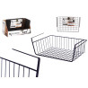 SUPPORTO NERO METALLO CESTO 40 X 25,5 X 14 CM