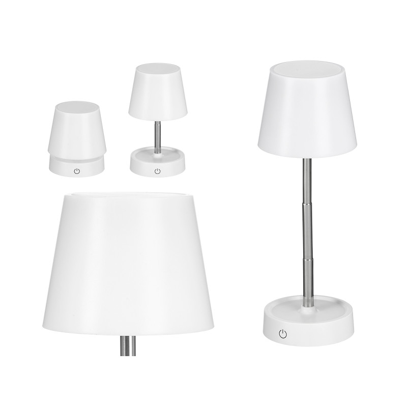 WHITE TELESCOPIC TABLE LAMP