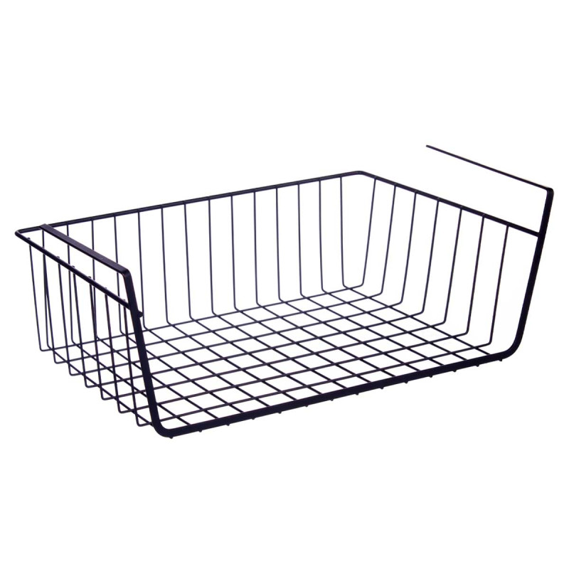 SUPPORTO NERO METALLO CESTO 40 X 25,5 X 14 CM