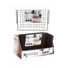 SUPPORTO NERO METALLO CESTO 40 X 25,5 X 14 CM