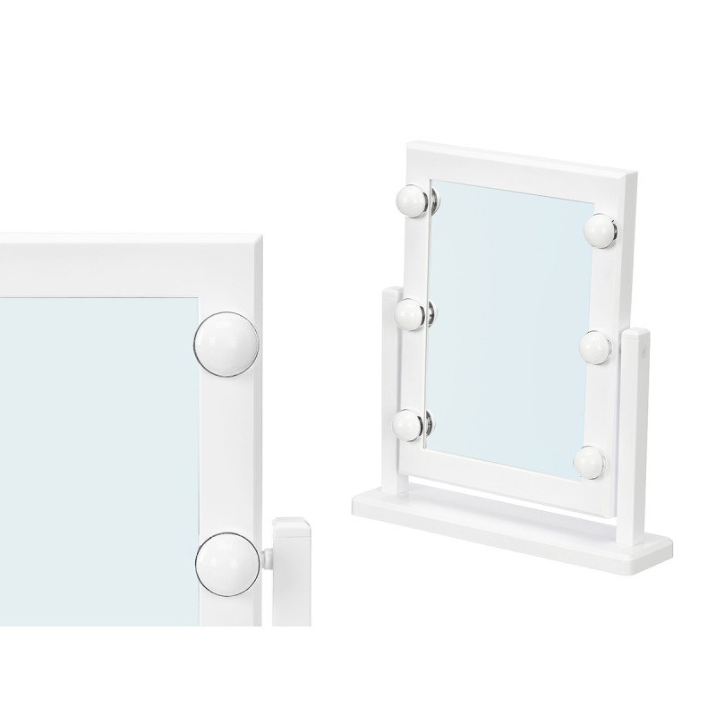 ESPEJO TOCADOR 6 LED BLANCO