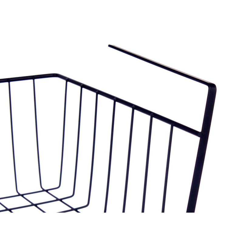 SUPPORTO NERO METALLO CESTO 40 X 25,5 X 14 CM