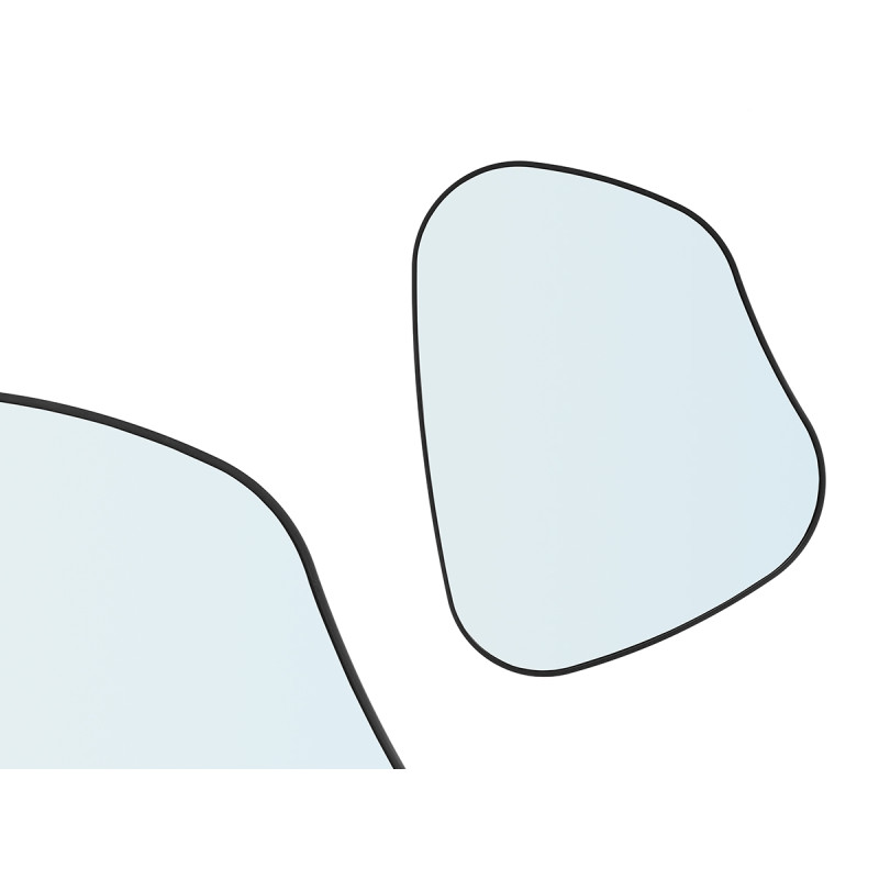 MIRROR ABSTRACT SHAPE BLACK 66X53CM