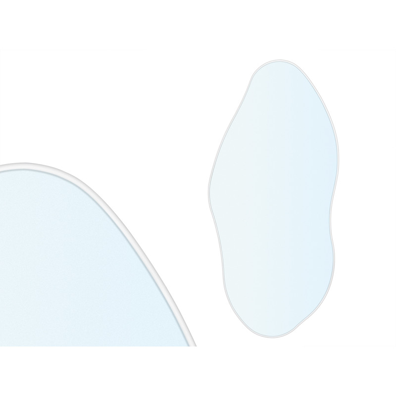 SPECCHIO FORMA ASTRATTA BIANCO 106X50CM