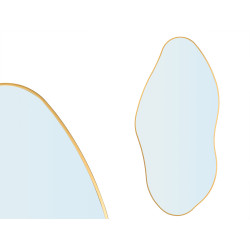 MIRROR ABSTRACT SHAPE GOLD 106X50CM