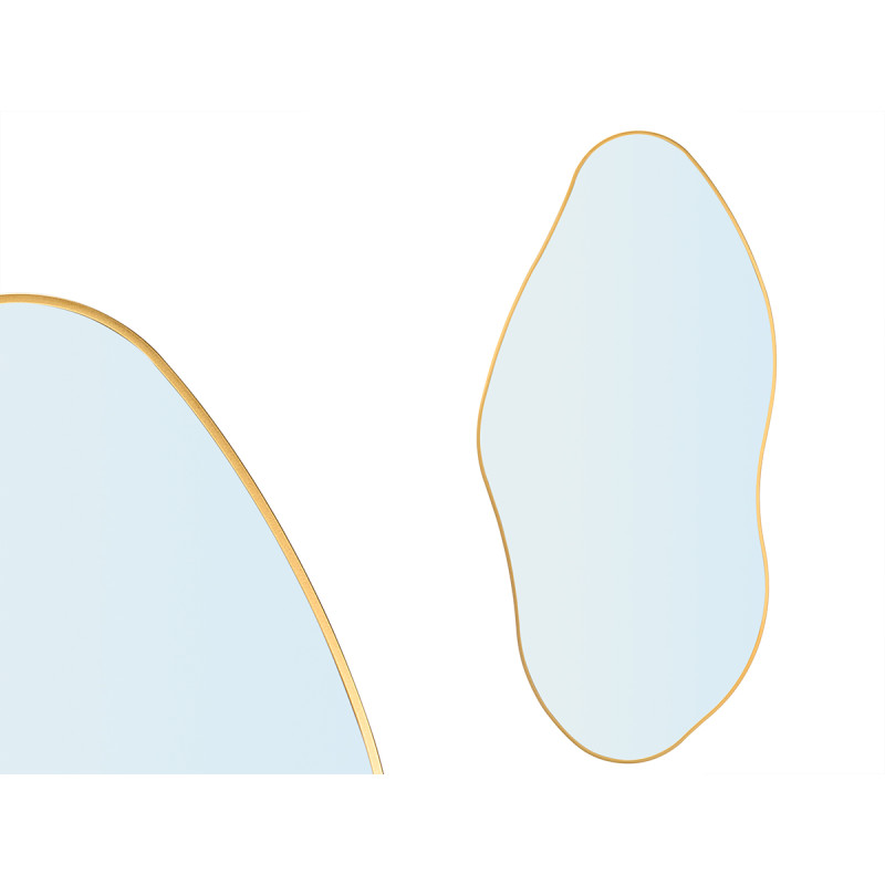 MIROIR FORME ABSTRAITE OR 106X50CM