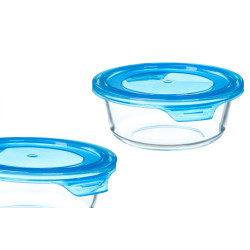 BLUE ROUND LUNCH BOX