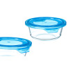 BLUE ROUND LUNCH BOX