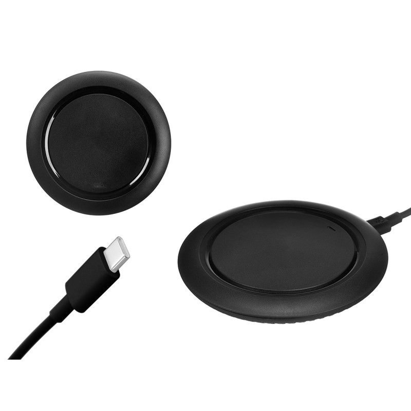 CARICATORE WIRELESS ROTONDO NERO