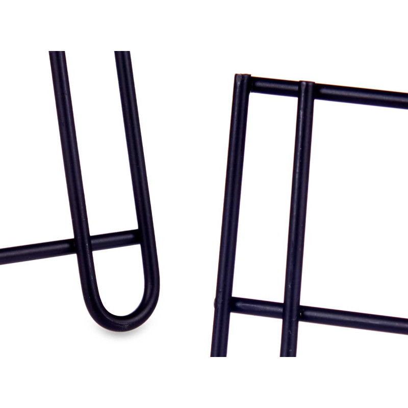SUPPORTO NERO METALLO 3 PENTOLE