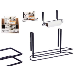 SOPORTE NEGRO METAL ROLLO COCINA