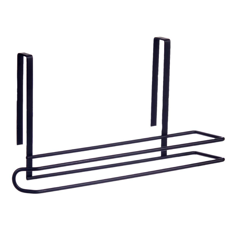 SOPORTE NEGRO METAL ROLLO COCINA