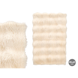 TAPIS À POILS EN RELIEF 40X60CM BEIGE