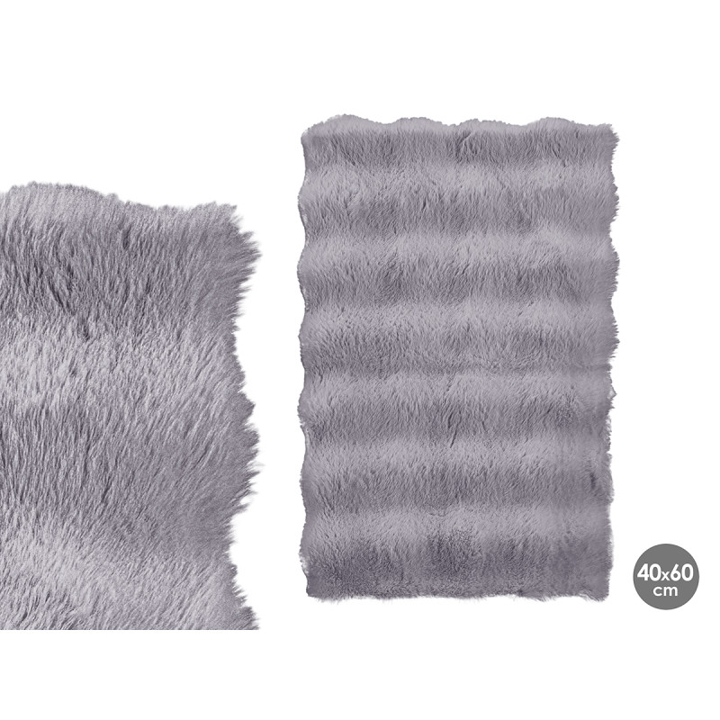 ALFOMBRA PELO RELIEVE 40X60CM GRIS