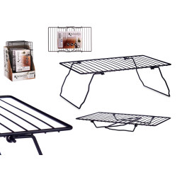 SUPPORTO NERO METALLO SCAFFALE PIEGHEVOLE