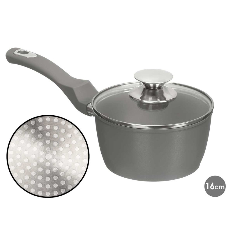 GRAY FORGED INDUCTION SAUCEPAN 16CM