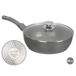 SARTEN HONDA INDUCCION FORJADA TAPA 28CM GRIS