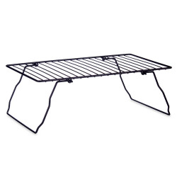 SUPPORT D'ÉTAGÈRE PLIABLE EN MÉTAL NOIR