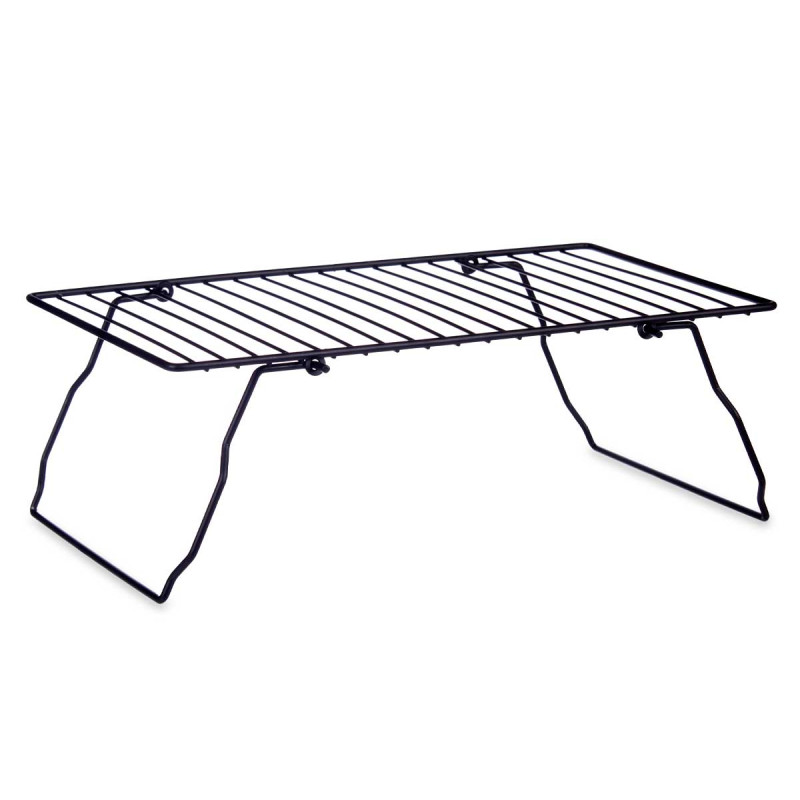 SUPPORTO NERO METALLO SCAFFALE PIEGHEVOLE