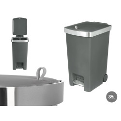 PAPELERA PEDAL 35L RUEDAS