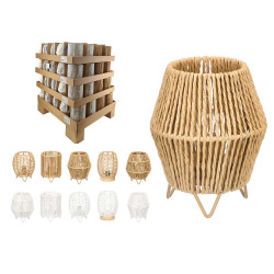 LAMPE DE TABLE RONDE CORDE ASSORTIE 5 PRÉSENTOIRS