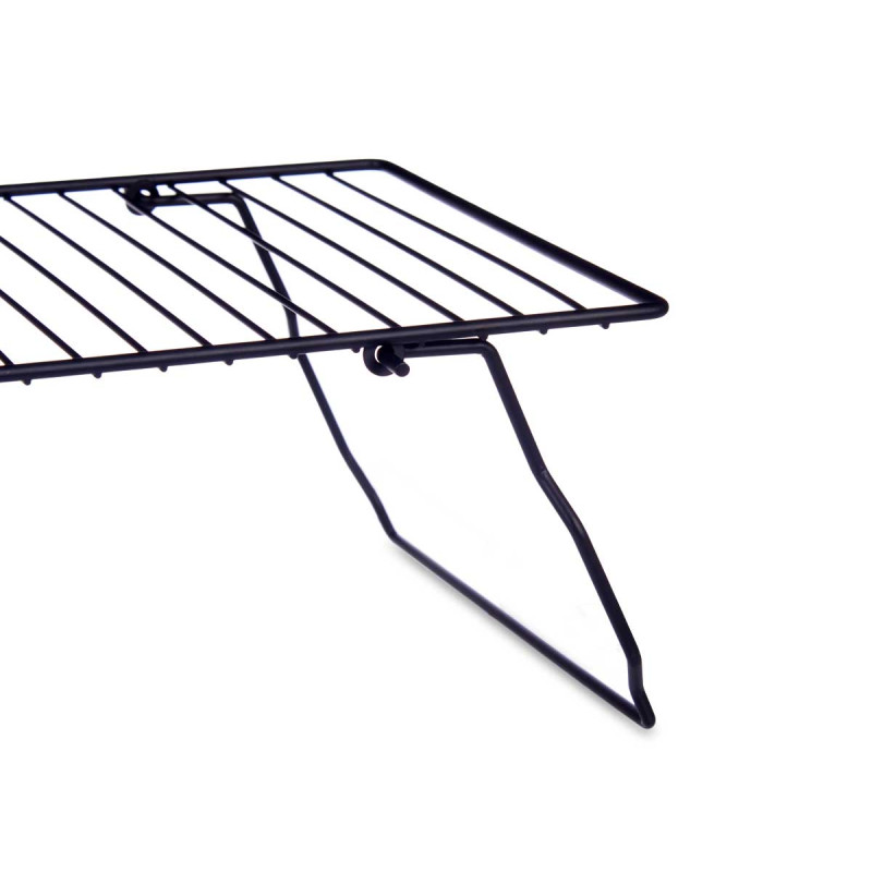 SUPPORTO NERO METALLO SCAFFALE PIEGHEVOLE
