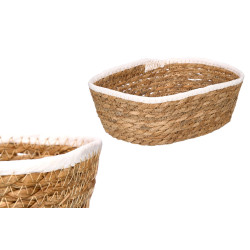 PANIER RECTANGULAIRE 24X18CM BLANC 