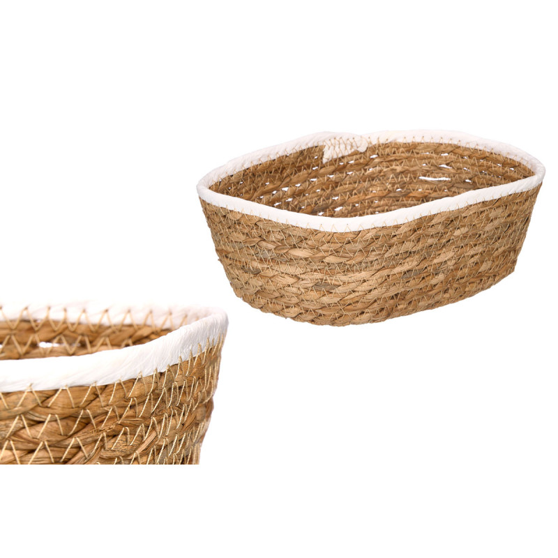 PANIER RECTANGULAIRE 24X18CM BLANC 