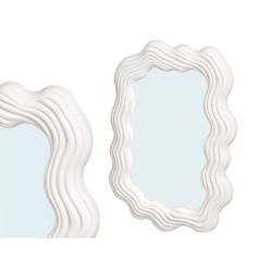 MIROIR EN PLASTIQUE BLANC 45CM
