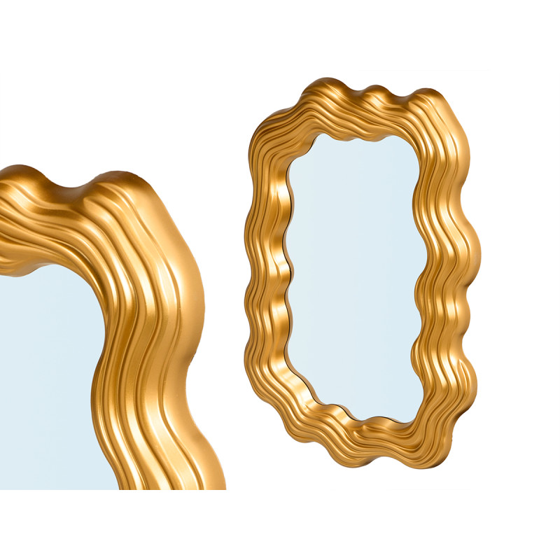 GOLD SHAPED PLASTIC MIRROR 45CM