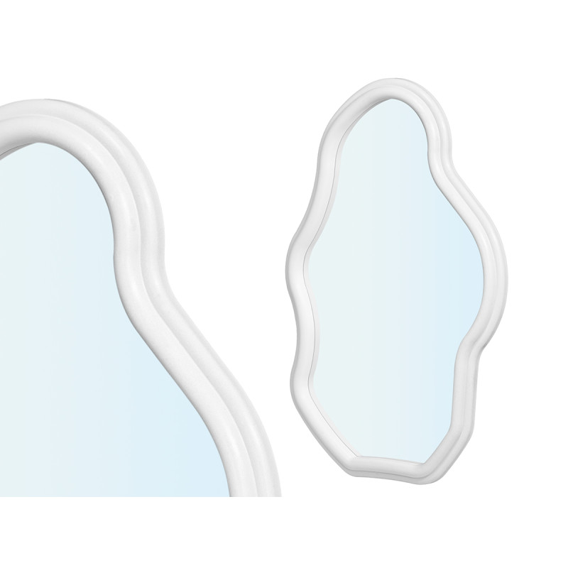 ESPEJO PLASTICO FORMA BLANCO 72CM