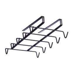 SOPORTE NEGRO METAL TAZAS