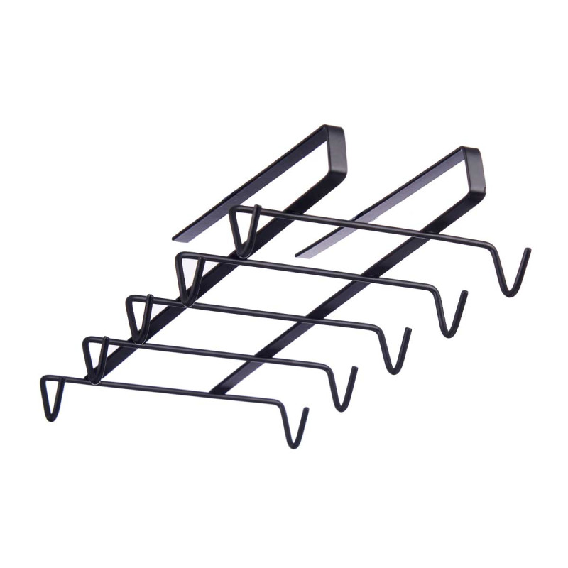 SOPORTE NEGRO METAL TAZAS