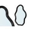 MIROIR DE FORME EN PLASTIQUE NOIR 72CM