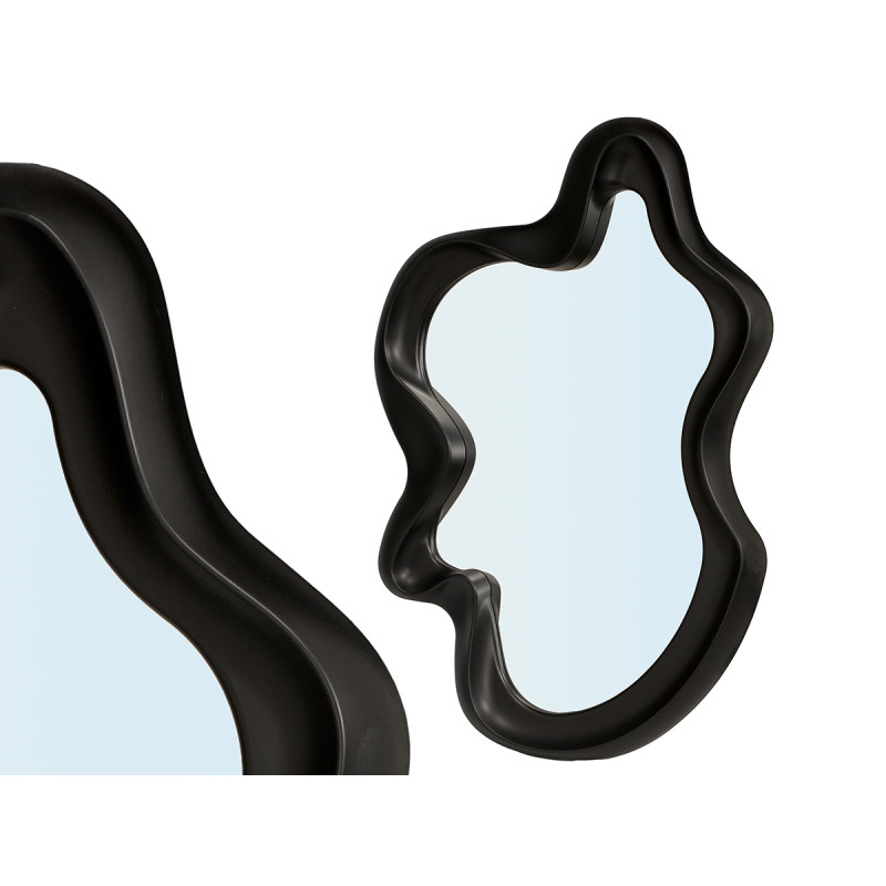SPECCHIO SAGOMATO IN PLASTICA NERA 80 CM
