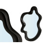 SPECCHIO SAGOMATO IN PLASTICA NERA 80 CM