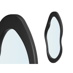 ESPELHO EM FORMA DE PLÁSTICO PRETO 120CM