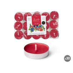 SET 30 TEA LIGHT FRUTTI ROSSI 3H